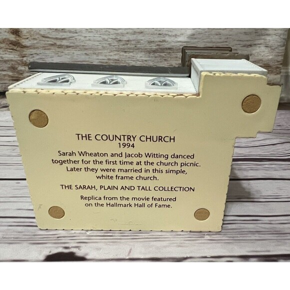 Hallmark Sarah Plain and Tall Holiday Christmas Village Country Church 1994 - Picture 6 of 6
